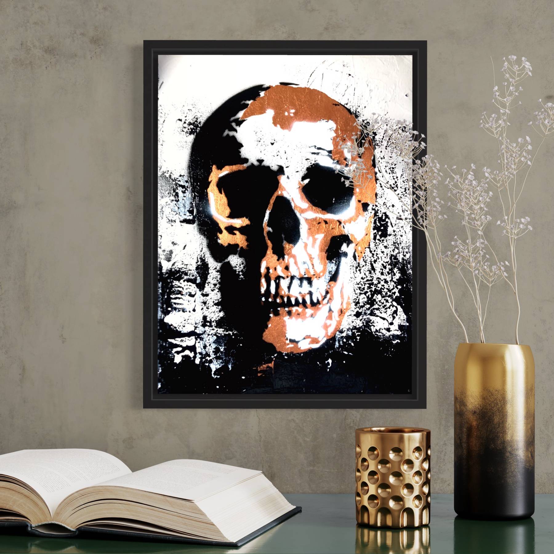 Skull garden be kind to your mind horizontal canvas - Bassetshirt